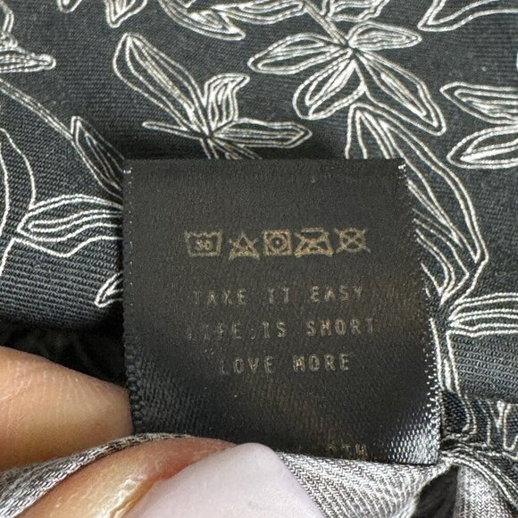 Soft Cloth Brand soft point collar mens shirt italian leaf print size medium - Picture 10 of 11